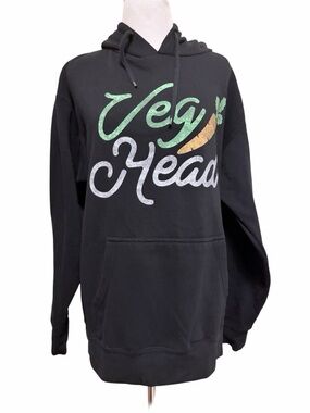 Anderson bros medium Veg Head Black Hoodie Sweatshirt